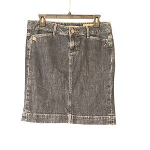 Gap Jeans Womens Denim Skirt Size 8 29 Inch Waist Dark Wash Stretch Cotton Blend